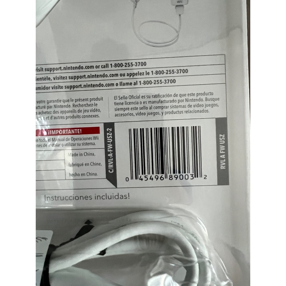 NWT Nintendo Wii NunchuK Accessory RVL-A-FW-USZ White Authentic 2 Pack - Picture 8 of 8